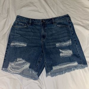 Distressed Bermuda Shorts